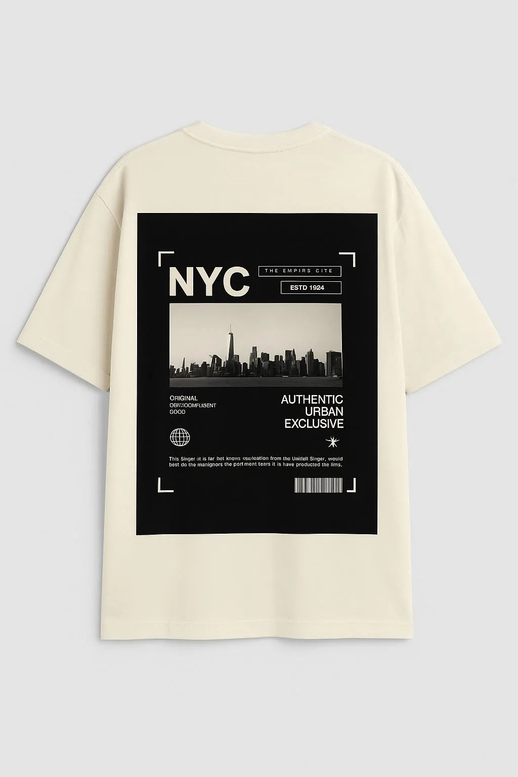 NYC Skyline Oversized Graphic T-Shirt - Urban Streetwear Tee